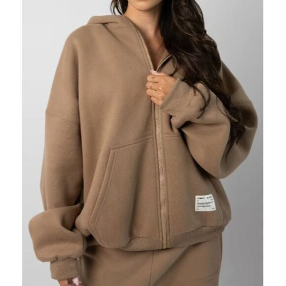 Comfrt Affirmation Zip Hoodie Sweater Top Women Size 2XL NWT Loungewear Teddy - Picture 1 of 16